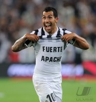 FUSSBALL SERIE A 2013/2014: JUBEL Carlos Tevez (Juventus Turin)