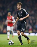 FUSSBALL INTERNATIONAL CHL ACHTELFINALE 12/13:  Thomas Mueller (FC Bayern Muenchen)
