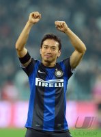 FUSSBALL SERIE A:  Jubel Yuto Nagatomo (Inter Mailand)