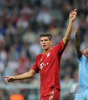 Fussball CHL  Saison 2011/2012:  Mario Gomez (FC Bayern Muenchen)