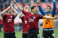 Fussball 1. Bundesliga: Duisburg - Hamburg, Jubel HSV