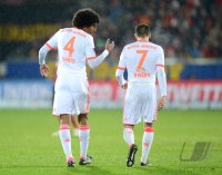 Fussball 1. Bundesliga  Saison 2012/2012:  Dante und Franck Ribery (v. li., FC Bayern Muenchen)