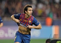 Fussball UEFA SUPER CUP 2011: JUBEL Cesc Fabregas (Barca)