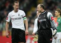 Fussball 1. Bundesliga: Bremen - Moenchengladbach, KELLER, STRASSE enttaeuscht