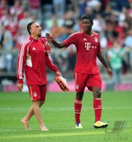 Fussball 1. Bundesliga, Saison 2011/2012:  Franck Ribery , David Alaba (v. li., FC Bayern Muenchen)