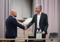 Streitgespraech OB Boris Palmer und AfD Landesvorsitzender Markus Frohnmaier in Tuebingen