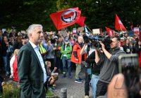 Gegendemo zum Streitgespraech OB Palmer und AfD Landesvorsitzender Frohnmaier in Tuebingen
