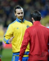 Fussball WM Qualifikation 2014 Playoff: Zlatan Ibrahimovic (Schweden) und Cristiano Ronaldo (Portugal)