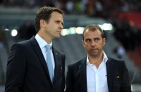 Fussball International EM 2012 Qualifikationsspiel:  DFB Teammanager Oliver Bierhoff mit Co Trainer Hansi Flick