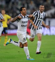 FUSSBALL SERIE A 2013/2014: JUBEL Carlos Tevez (Juventus Turin)