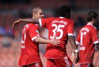 Fussball 3. Bundesliga:  Deniz Yilmaz, David Alaba  (v.li., FC Bayern II)