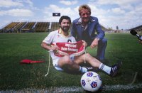 Fussball Gerd Mueller (Fort Lauderdale) bei seiner Vorstellung