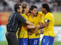 FUSSBALL  Olympia 2008   Viertelfinale  Maenner   Brasilien - Kamerun