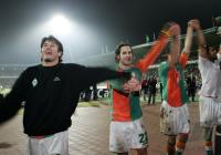 Fussball CL: Bremen - Athen, Jubel Bremen