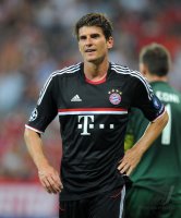 Fussball CHL  Saison 2011/2012:  Mario Gomez (FC Bayern Muenchen)