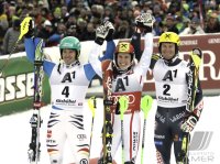 Ski Alpin  Herren  Slalom  Kitzbuehel 2013; JUBEL Marcel HIRSCHER (AUT)
