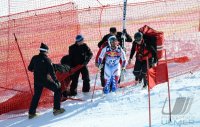 Ski Alpin  Herren  Abfahrt  Kitzbuehel 2013; Sturz Guillermo Fayed (FRA)