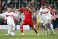 Fussball 1. Bundesliga: Stuttgart - Bayern, Zweikampf