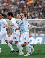FUSSBALL SERIE A: JUBEL Tommaso Rocchi(Lazio Rom)