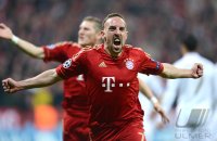 FUSSBALL INTERNATIONAL  CHL HALBFFINALE 11/12:  Jubel Franck Ribery (FC Bayern Muenchen)