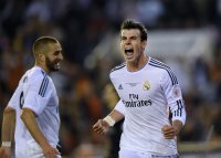 FUSSBALL International COPA DEL REY 13/14:  JUBEL Gareth Bale (Real Madrid)