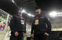 Fussball International EM 2012 - Testspiel :  Deutsche und Polnische Polizisten in der PGE Arena , EM Stadion von Danzig