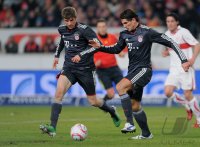 Fussball 1. Bundesliga  Saison 2010/2011: Gomez und  Mueller (FC Bayern Muenchen)