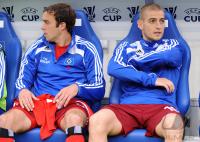 FUSSBALL UEFA CUP: Hamburg, MATHIJSEN und PETRIC