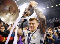 Fussball Champions League Finale 2017: JUBEL Toni Kroos (Real Madrid)