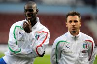 Fussball Nationalmannschaft : Mario BALOTELLI, Antonio Cassano (v.li., Italien)