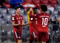 Fussball 1. Bundesliga Saison 21/22: FC Bayern Muenchen -  Hertha BSC Berlin