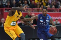 Basketball 1. Bundesliga 15/16 Hauptrunde: Walter Tigers Tuebingen - Crailsheim Merlins