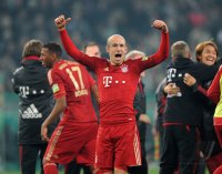 FUSSBALL  DFB POKAL SAISON  11/12  HALBFINALE: JUBEL FC Bayern Muenchen
