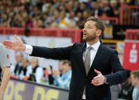 Basketball 1. Bundesliga 14/15 Hauptrunde: Walter Tigers Tuebingen - Crailsheim Merlins