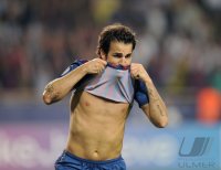 Fussball UEFA SUPER CUP 2011: JUBEL Cesc Fabregas (Barca)