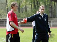 Fussball:  Leistungstests der deutschen Fussball Nationalmannschaft in Duesseldorf 24.04.2006