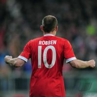 FUSSBALL  International CHL 09/10: JUBEL ROBBEN (FC Bayern  Muenchen)