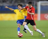 FUSSBALL  Olympia 2008  Peking  Spiel um Platz 3 Belgien - Brasilien