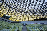 Fussball International EM 2012 : Uebersicht der PGE Arena , EM Stadion von Danzig