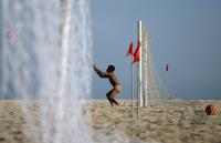  Children playing Beachsoccer on the Copa Cabana Beach/ Brazil bits for World Cup 2014