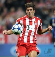 Fussball CHL  Saison 2010/2011: Mario Gomez (FC Bayern Muenchen)