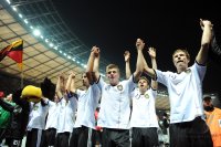Fussball International EM 2012-Qualifikation:  Sami KHEDIRA, Toni KROOS, Thomas MUELLER, Holger BADSTUBER (v.li., Deutschland)
