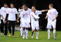 FUSSBALL  International CHL 09/10: JUBEL David Alaba, Diego Contento (v.li., FCB)