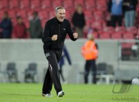 Fussball U21-EURO 2011 Halbfinale:  JUBEL nach dem Sieg Trainer Pierluigi Tami  (Schweiz)
