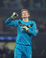 FUSSBALL  International CHL 09/10 : ManU Torwart Edwin van der Sar