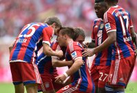 Fussball 1. Bundesliga Saison 14/15: JUBEL Mario Goetze (FC Bayern Muenchen)