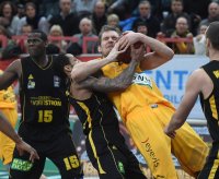 Basketball 1. Bundesliga 14/15 Hauptrunde: Walter Tigers Tuebingen - MHP RIESEN Ludwigsburg