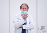 PK im Impfzentrum Paul Horn Arena Tuebingen