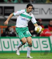 FUSSBALL 1. BUNDESLIGA: Bremen, PIZARRO Einzelaktion