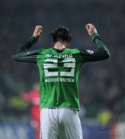 Fussball Champions League  Saison 2010/2011: Hugo Almeida (SV Werder Bremen)  enttaeuscht